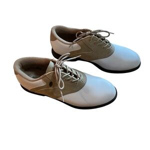 Austin Ladies White/Tan Golf Shoes-Size 8. No wear.